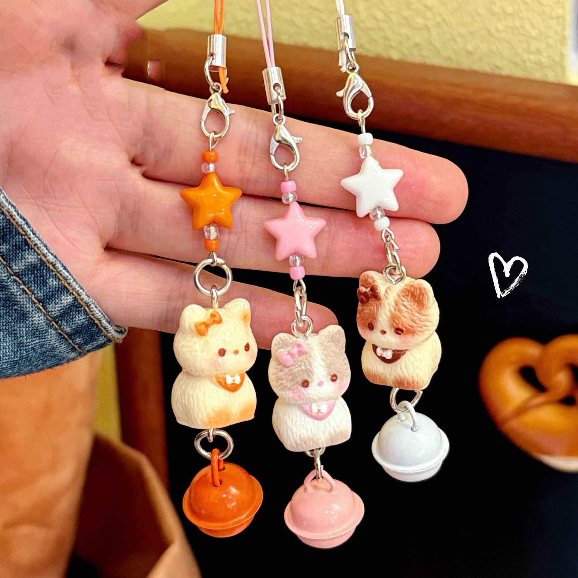Mini Backpack Purse - Mini Cute Handmade Resin Kitten Star