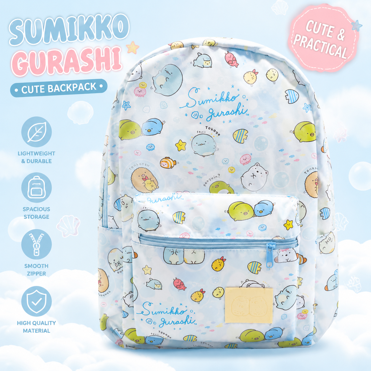 Kawaii Sumikko Gurashi Sea Fri - огляд і ціна School Backpack Teen