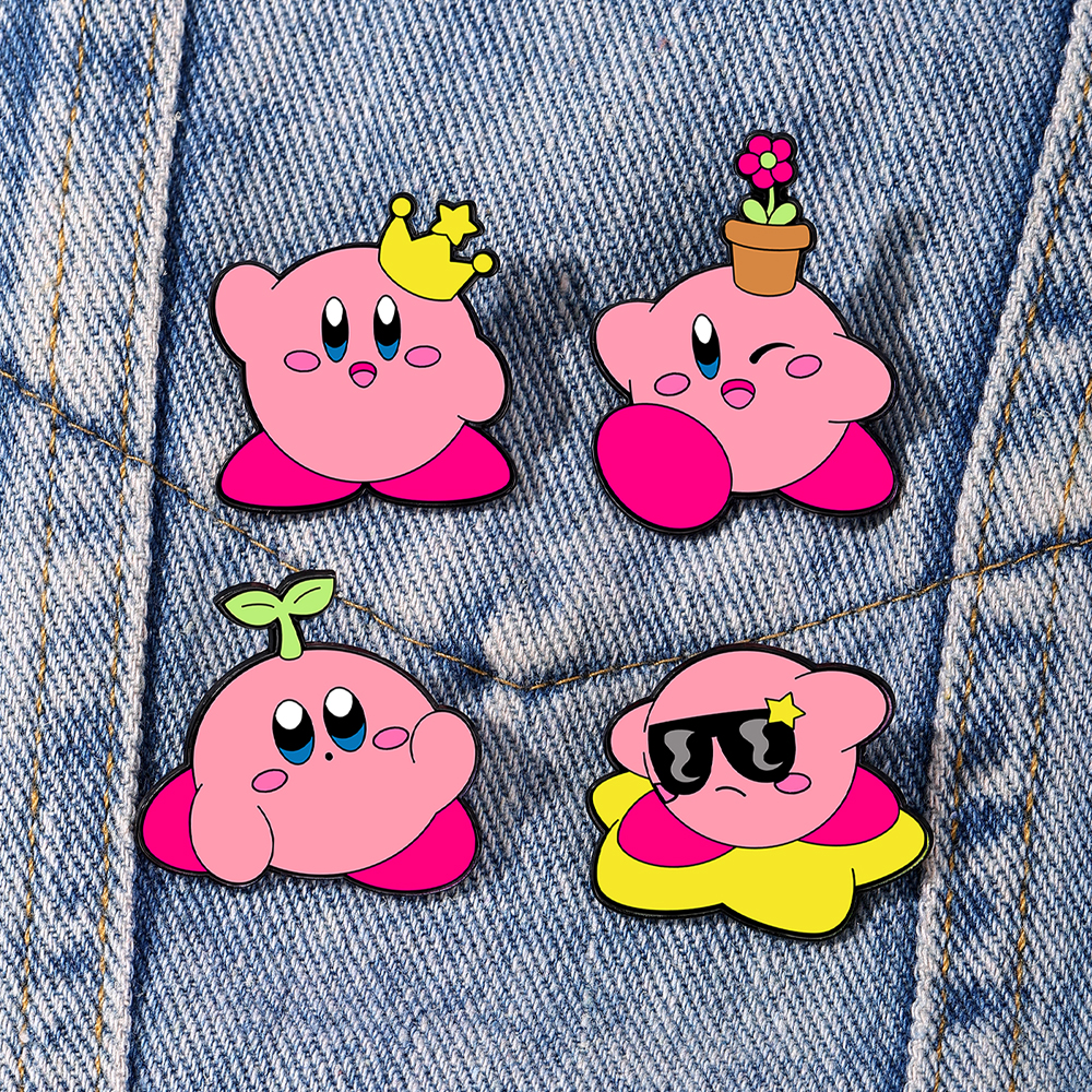 4pcs Kirby Enamel Lapel Pins S - огляд і ціна Fashion Backpack Women