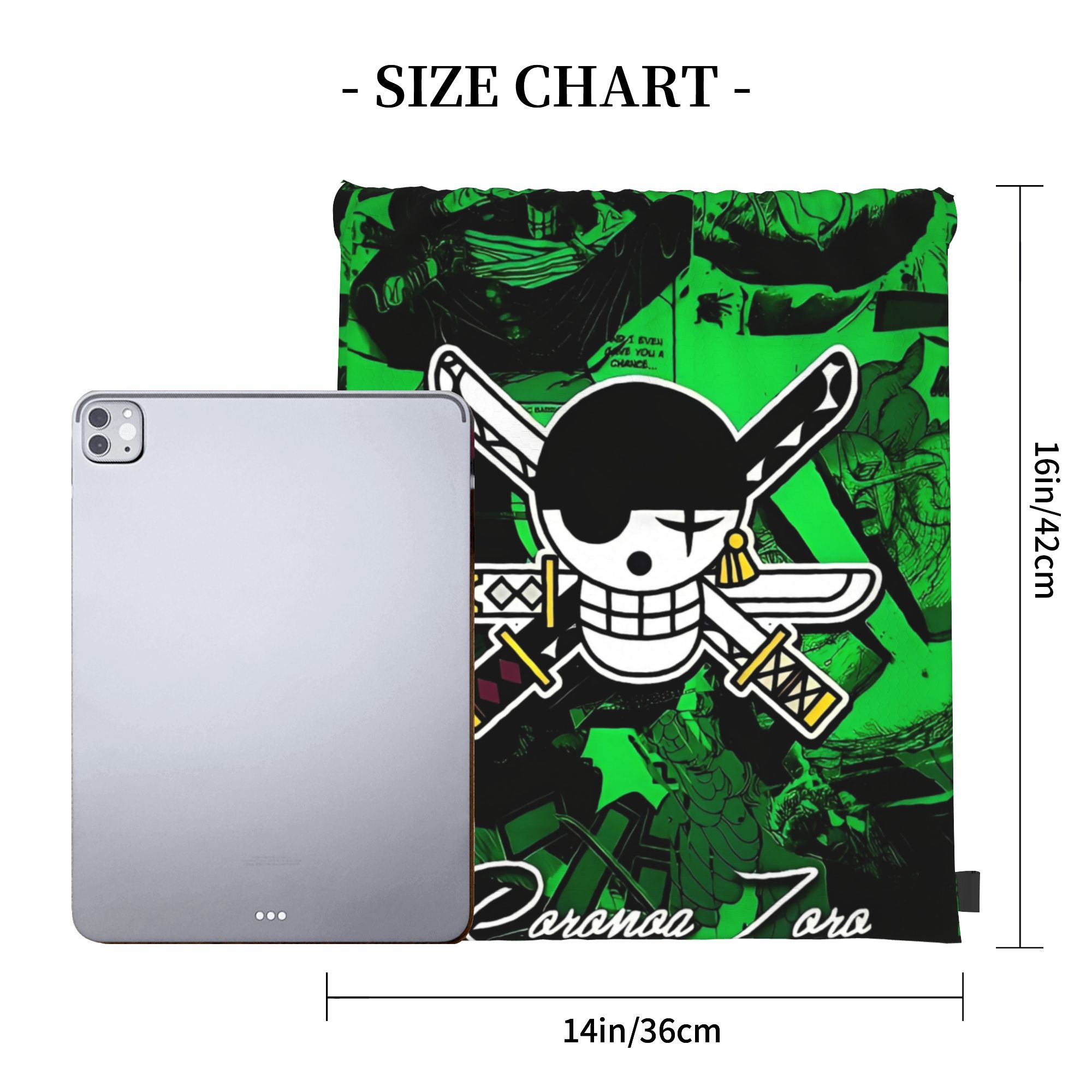 One Piece Zoro Skull Backpack  - огляд і ціна Drawstring Gym Bag