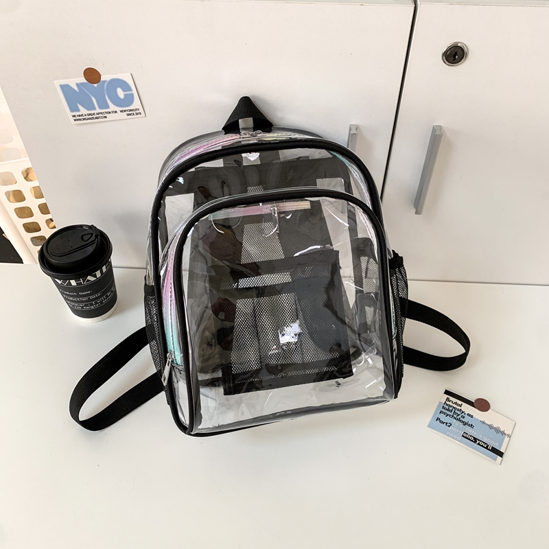 PVC Transparent Zipper Large C - огляд і ціна Fashion Backpack Women