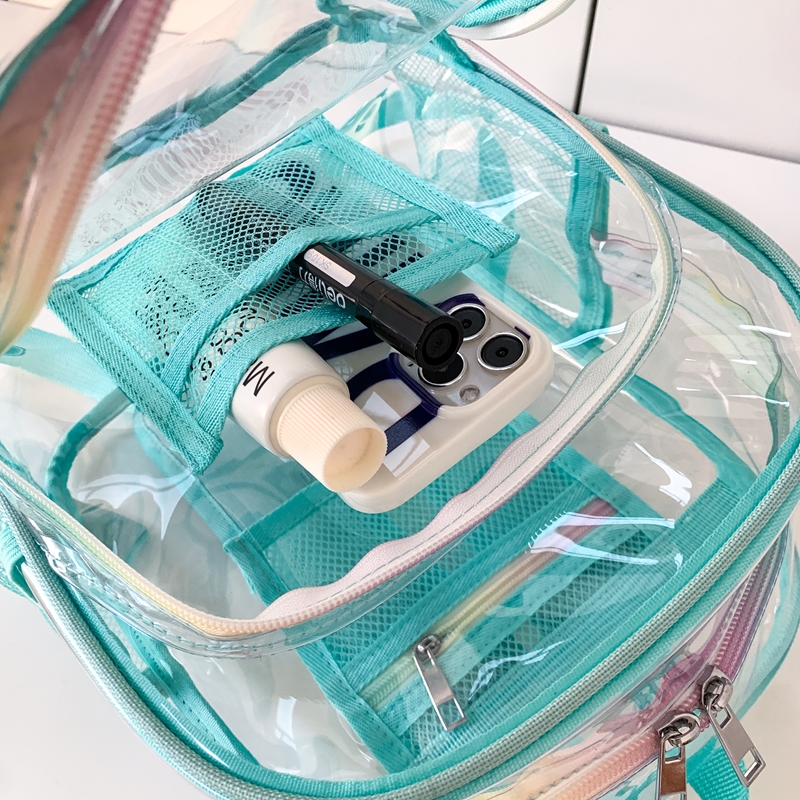 PVC Transparent Zipper Large C - огляд і ціна Fashion Backpack Women