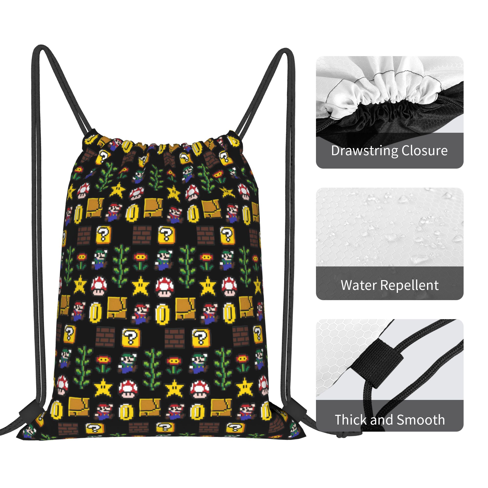 Custom M-Marioed Drawstring Ba - огляд і ціна Drawstring Gym Bag