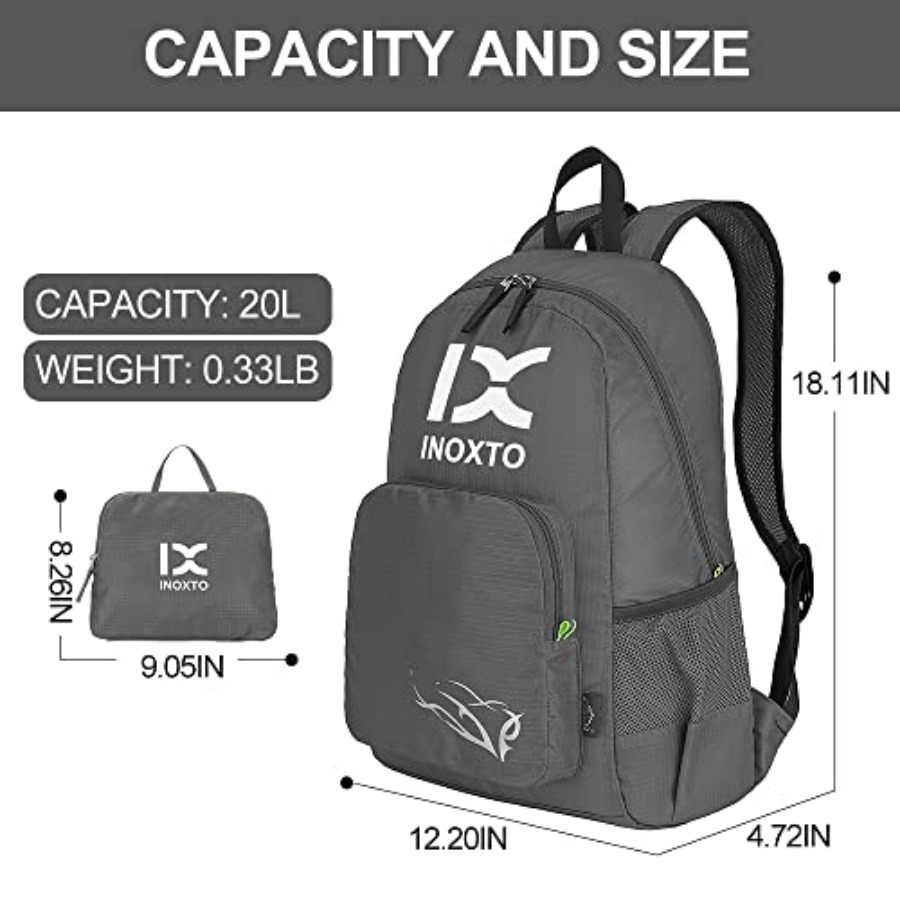 INOXTO 20L Lightweight Hiking  - огляд і ціна Foldable Backpack Small
