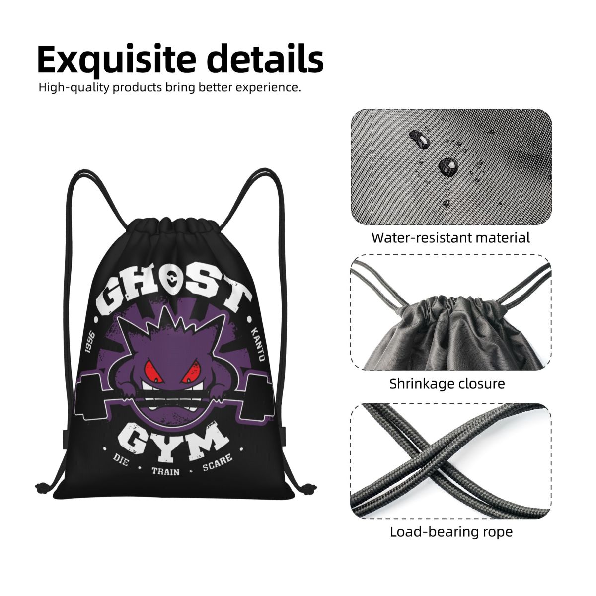 Ghost Gym Drawstring Backpack  - огляд і ціна Drawstring Gym Bag