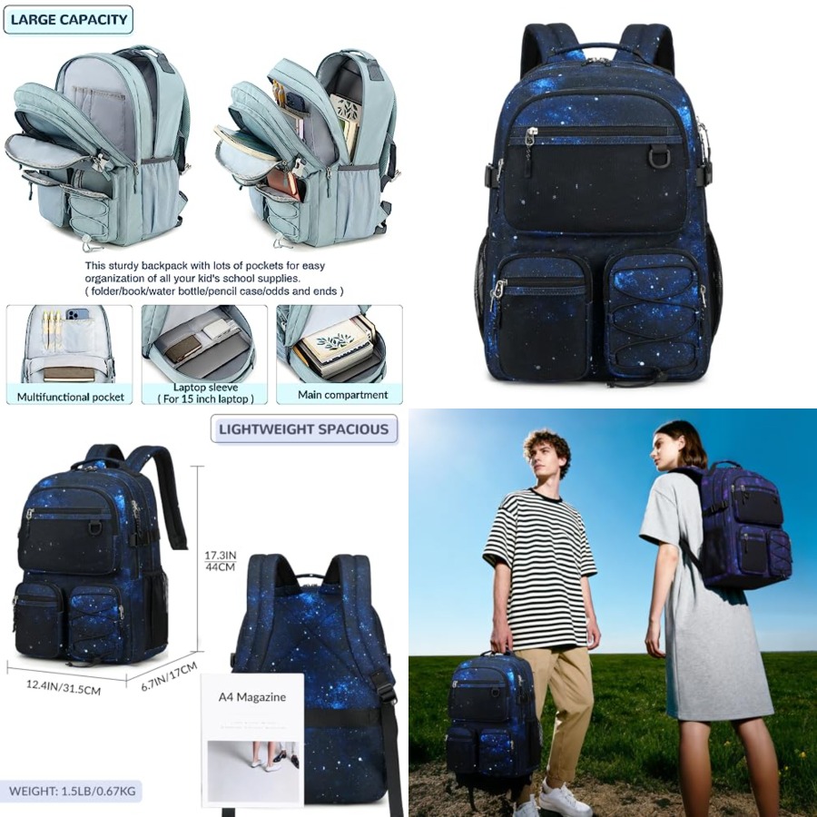 Multi-Pocket Backpack for Trav - огляд і ціна Laptop Backpack 15.6