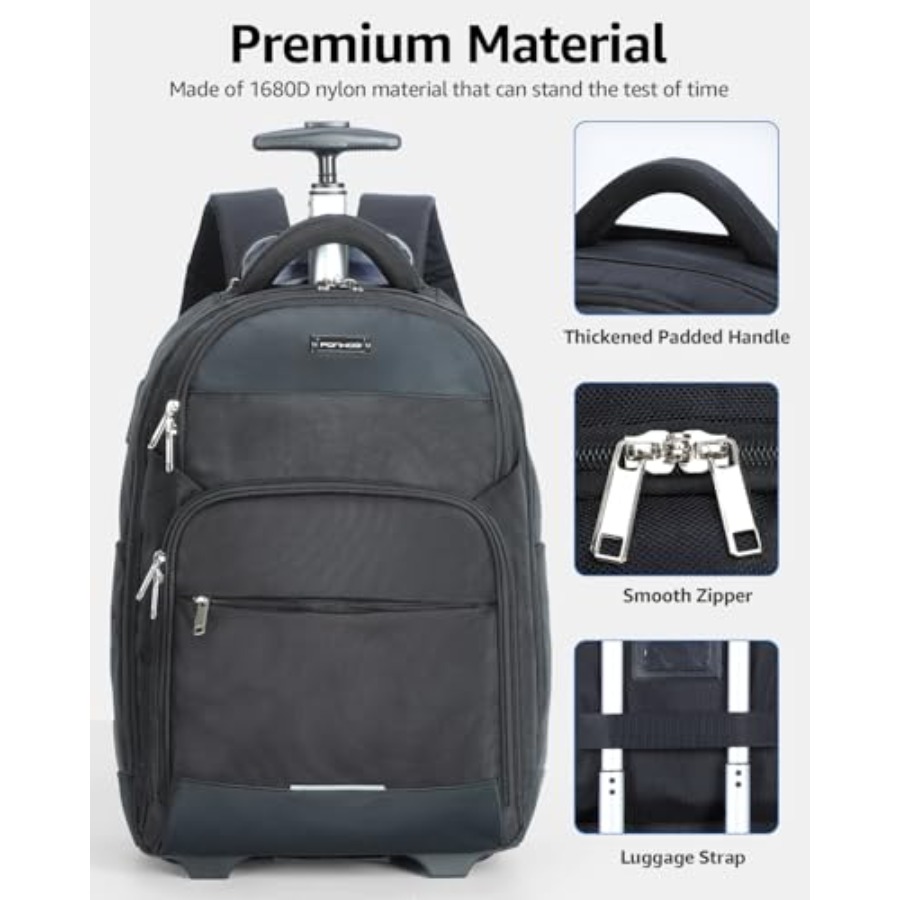 Rolling Backpack 30L Travel La - огляд і ціна Laptop Backpack 15.6