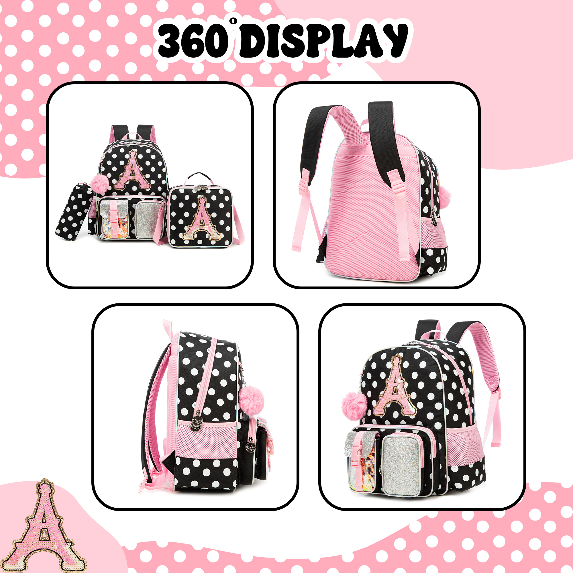 Backpack for Girls Letter Back - огляд і ціна School Backpack Teen