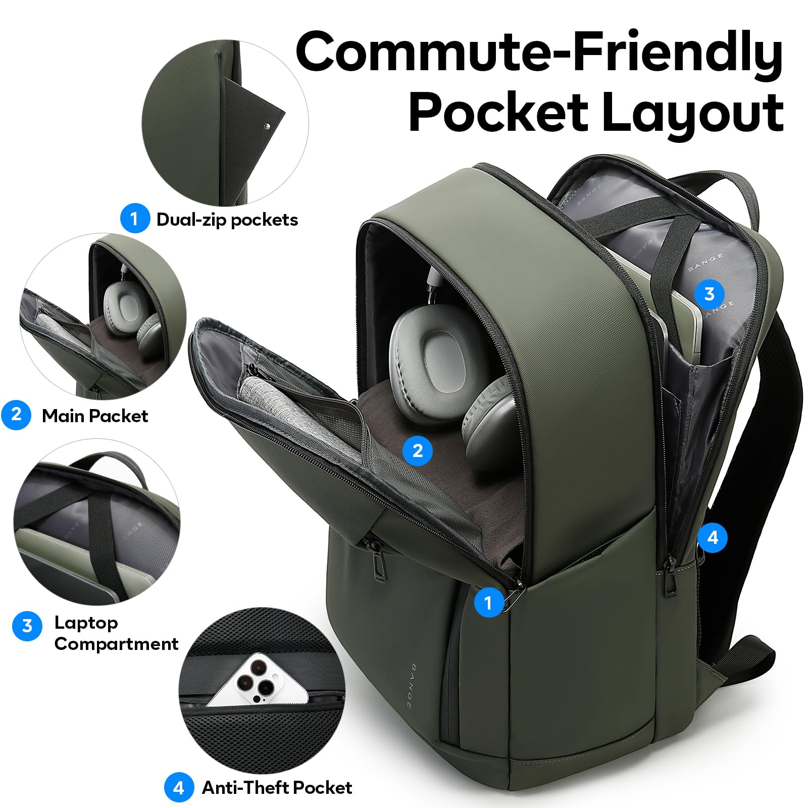 BANGE Fashion Simple Design Wo - огляд і ціна Travel Backpack Anti Theft