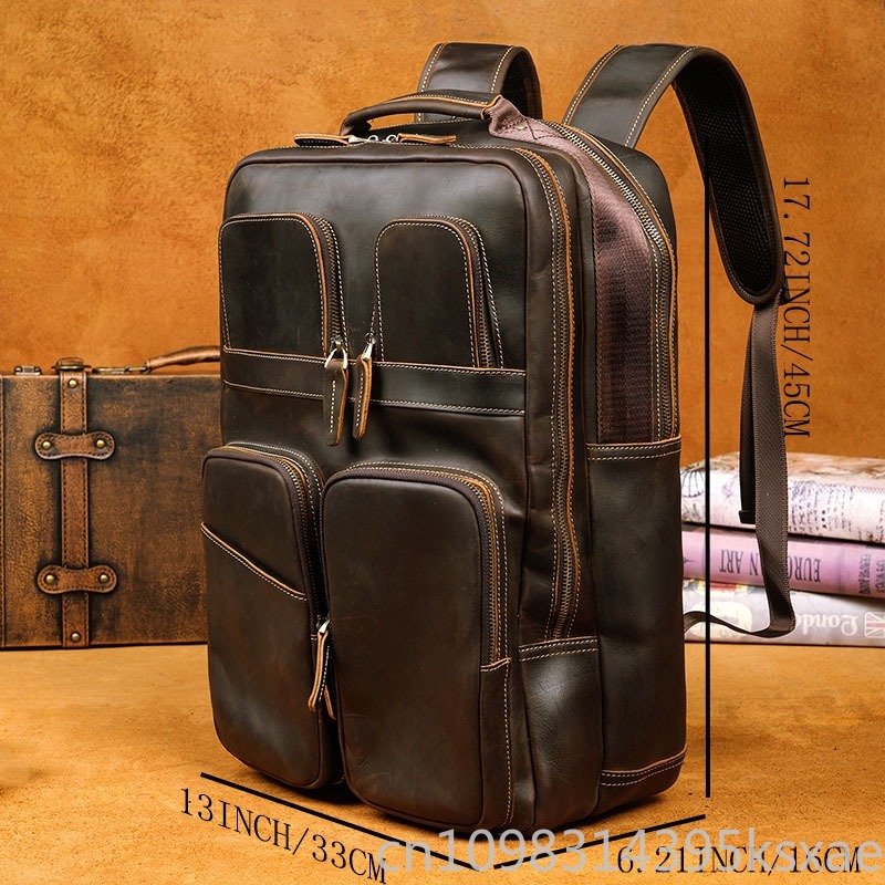Vintage Retro Genuine Crazy Ho - огляд і ціна Leather Backpack Vintage