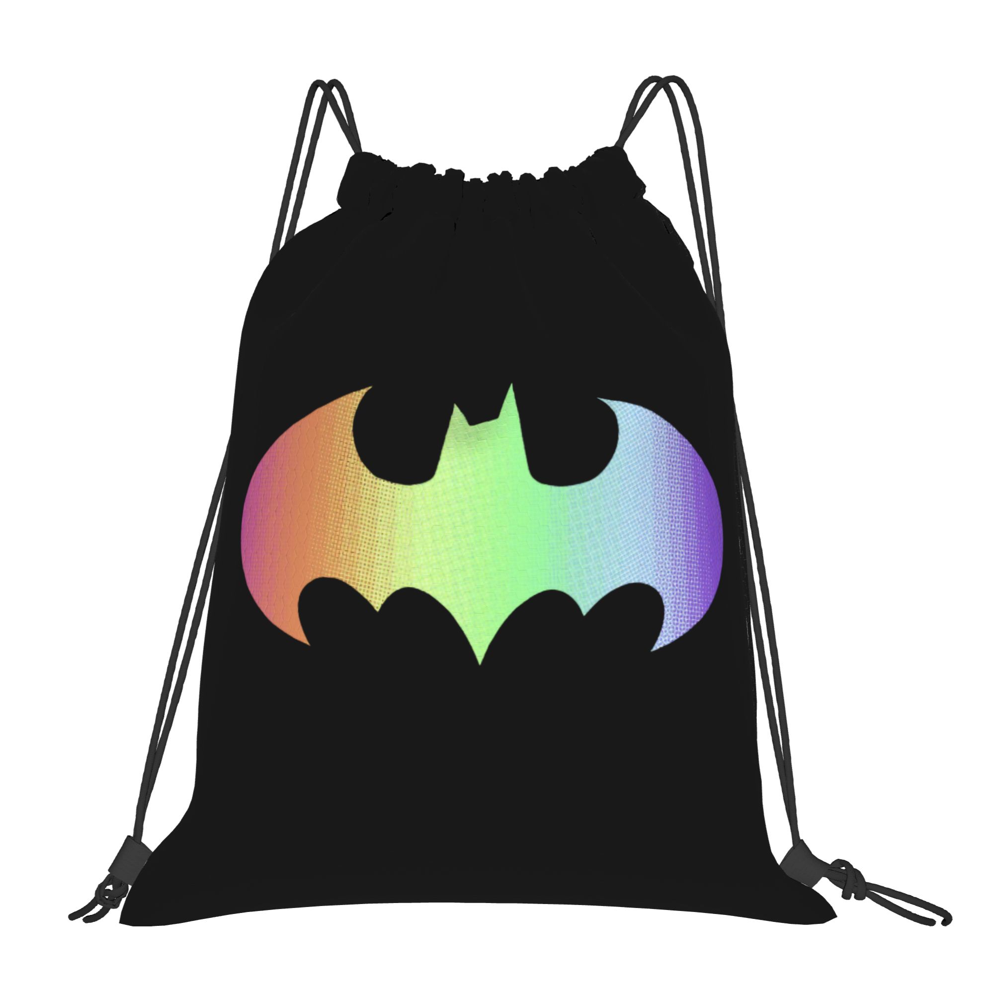 Batmans Logo Rainbow Gradient  - огляд і ціна Drawstring Gym Bag