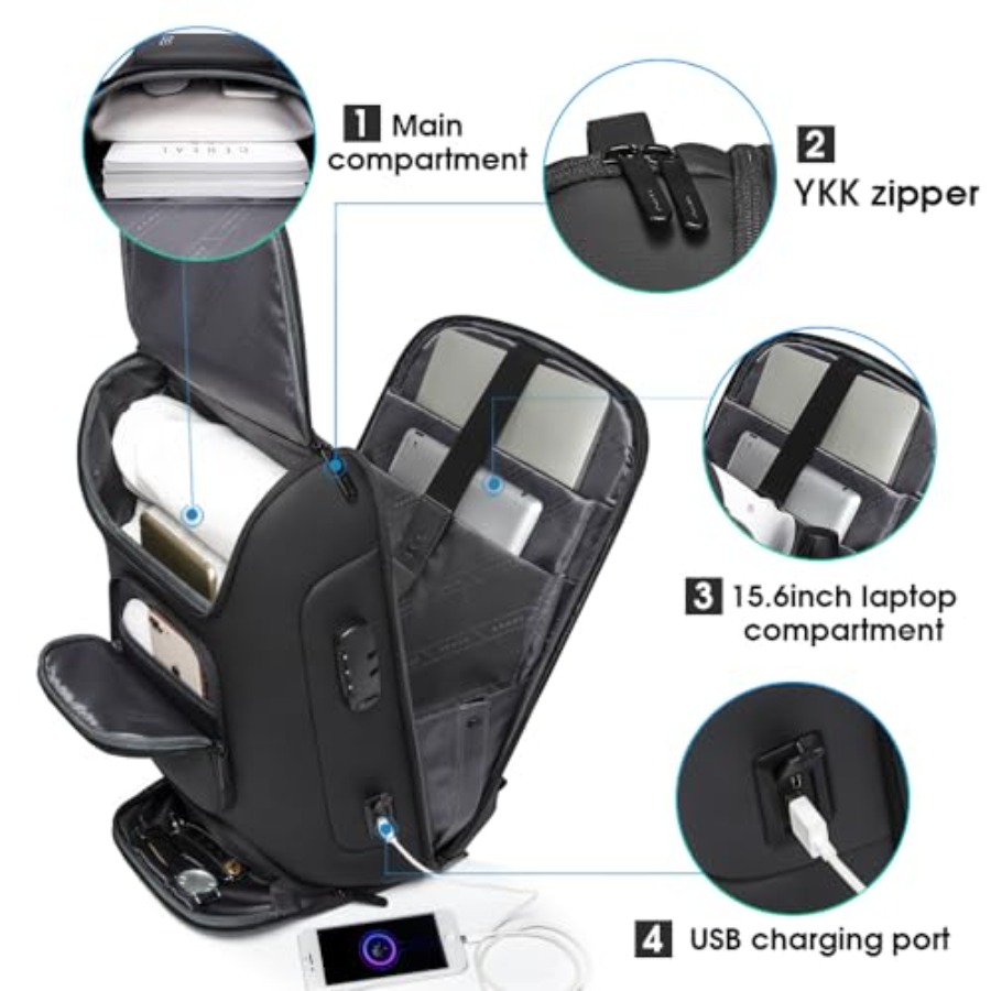 Business Backpack, Laptop Back - огляд і ціна Laptop Backpack 15.6