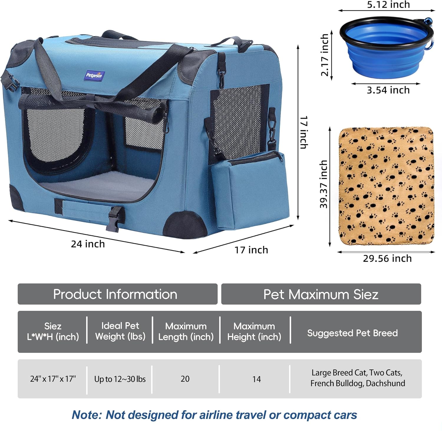 Portable Collapsible Dog Crate - огляд і ціна Foldable Backpack Small