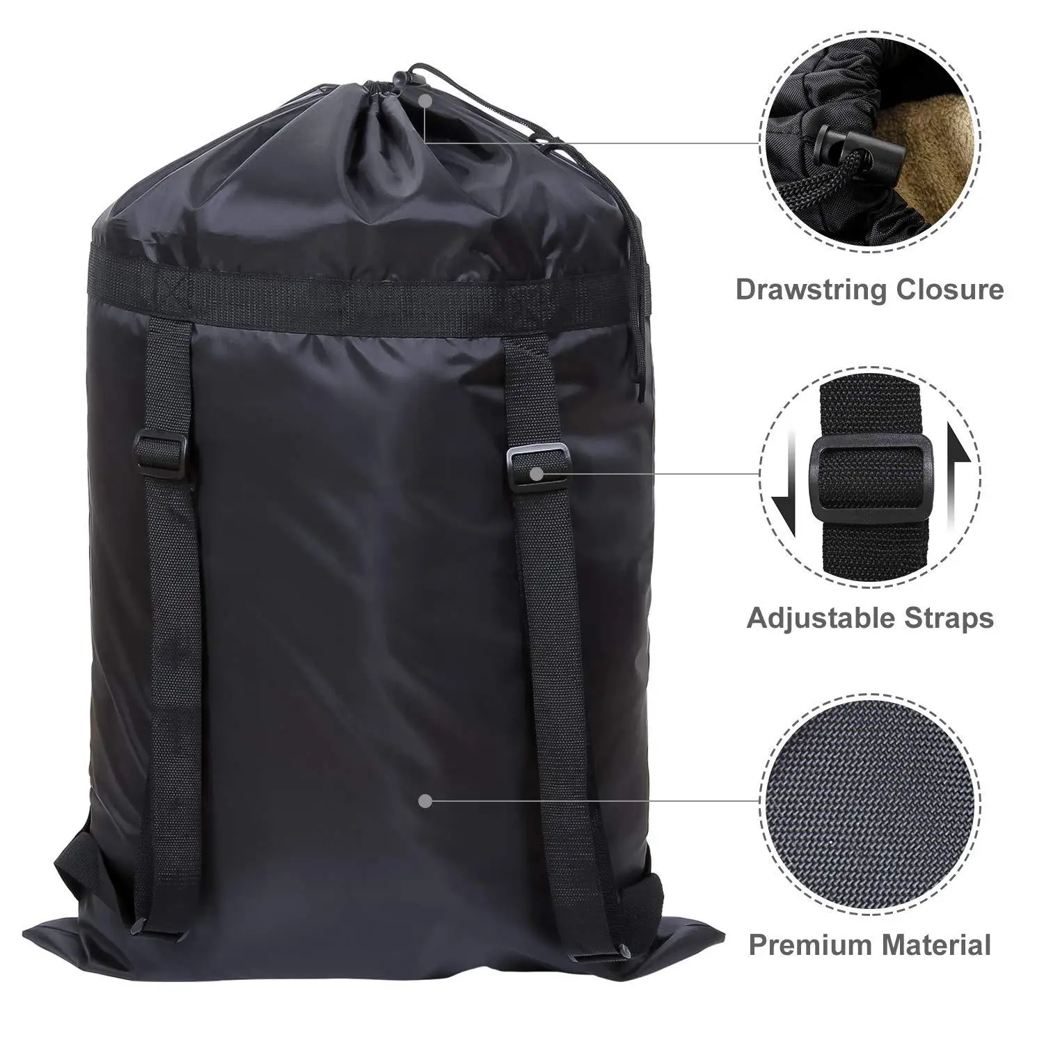 Black Oversized Polyester Wate - огляд і ціна Hiking Backpack Waterproof