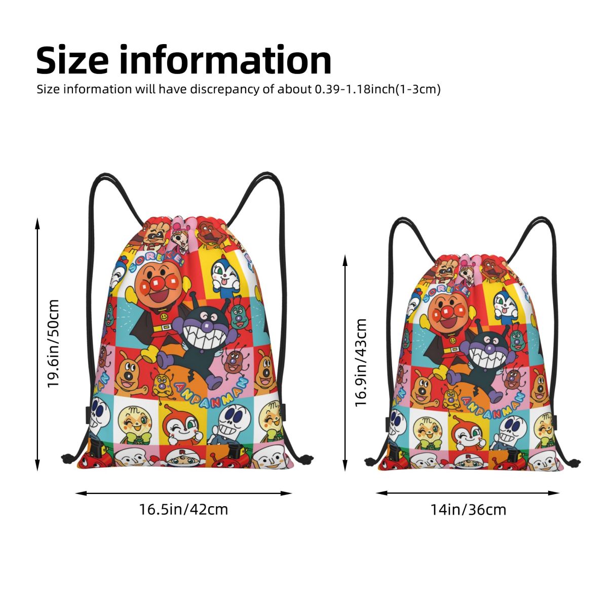 A-Anpanmanes Bread Movie Draws - огляд і ціна Drawstring Gym Bag