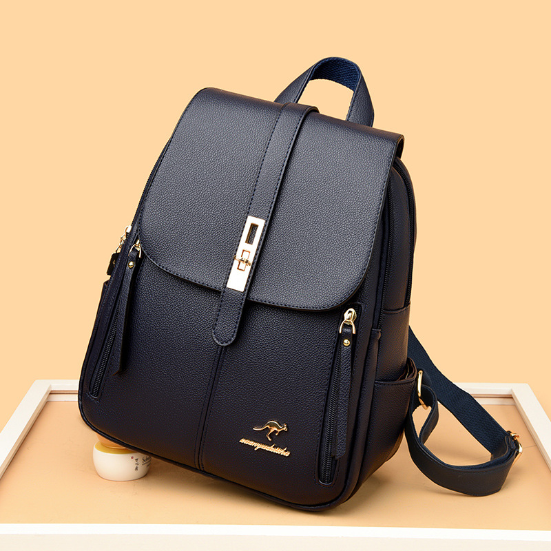 Elegant Wine Red Leather Backp - огляд і ціна Travel Backpack Anti Theft