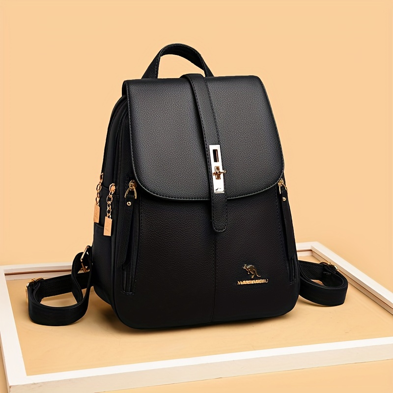 Elegant Wine Red Leather Backp - огляд і ціна Travel Backpack Anti Theft