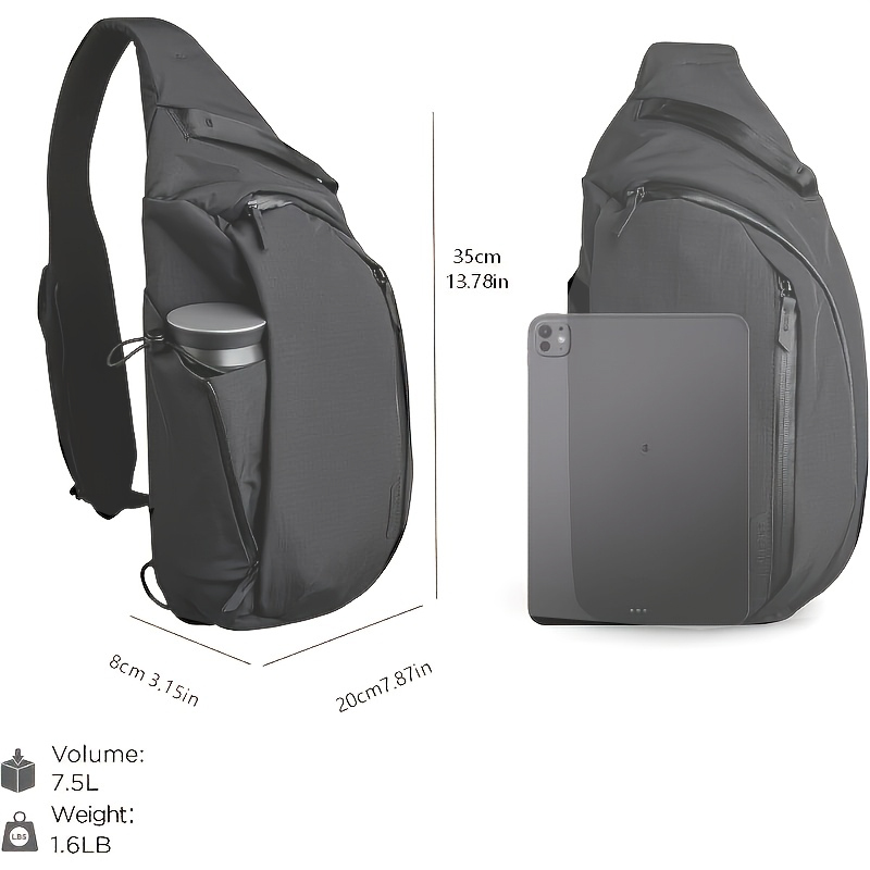 Right Shoulder Chest bag  7.5L - огляд і ціна Sling Backpack Shoulder