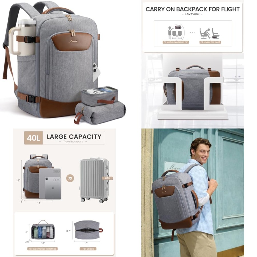 40L Travel Backpack for Women  - огляд і ціна Laptop Backpack 15.6