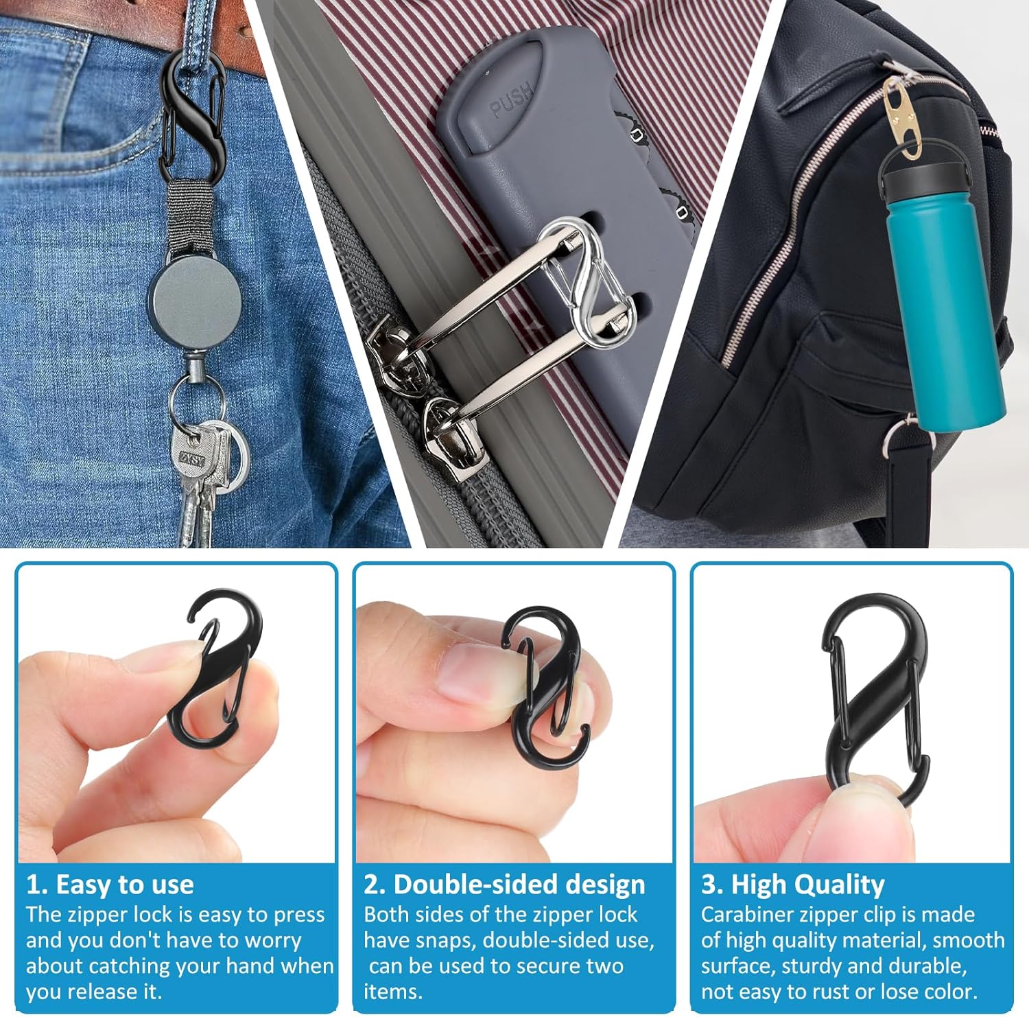 Lock Combo, Total 21PCS Clips  - огляд і ціна Backpack Lock Combo