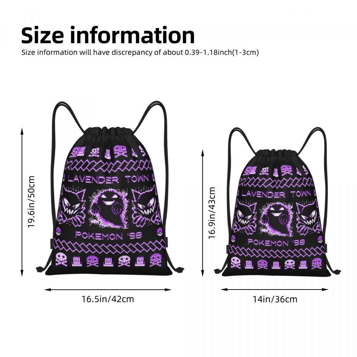 Lavender Town Christmas Backpa - огляд і ціна Drawstring Gym Bag